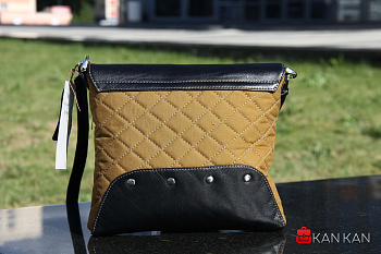 2 Сумка S0019 Горч.+черн.