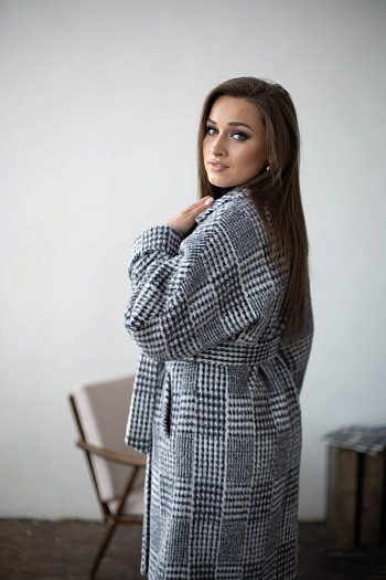 4 Пальто женское демисезонное 22480  (grey) 