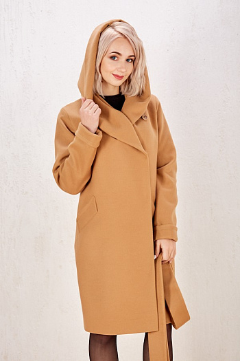 4 Пальто женское демисезонное 18910  (кэмел) 