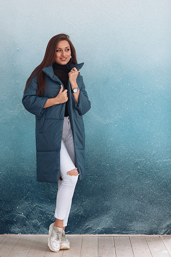 6 Куртка женская демисезонная 21680  (джинс) 