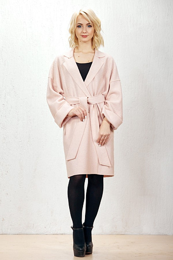 3 Пальто 19111 (персик/вареная шерсть) 