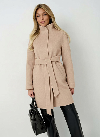 Пальто женское демисезонное 27101 (бежевый)