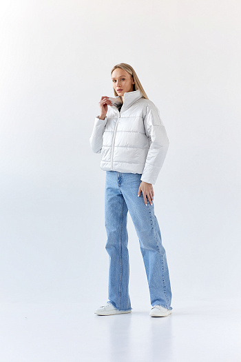 3 Куртка женская демисезонная 26750 (жемчужный)