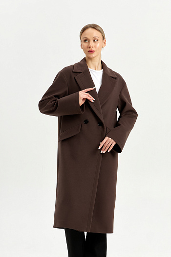5 Пальто женское демисезонное 24710 (шоколад)