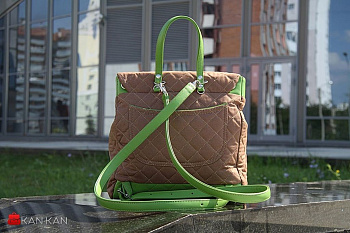 2 Рюкзак S0013М Беж.+ зелен.