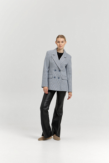 2 Пальто женское демисезонное 27200 (голубой)