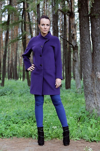 2 Пальто 14-159   (баклажан) 