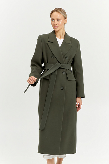 4 Пальто женское демисезонное 26326 (хаки)