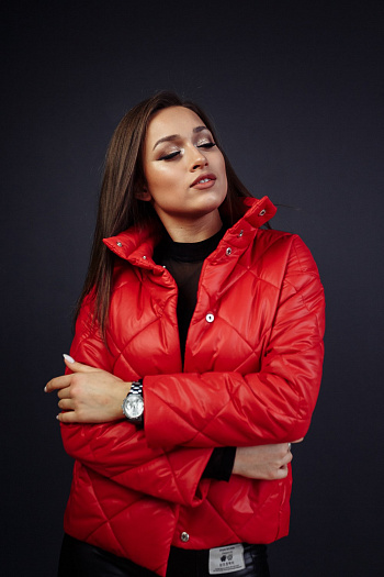 2 Куртка женская демисезонная 22300  (красный) 