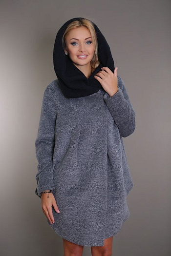 2 Пальто женское демисезонное 17510-017(серый) 