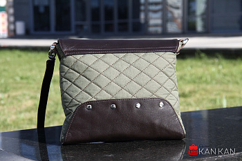 2 Сумка S0019 Т.зел.+кор.