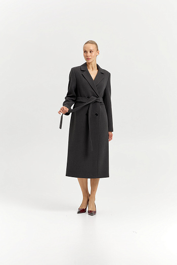 4 Пальто женское демисезонное 26880 (базальт/рубчик)