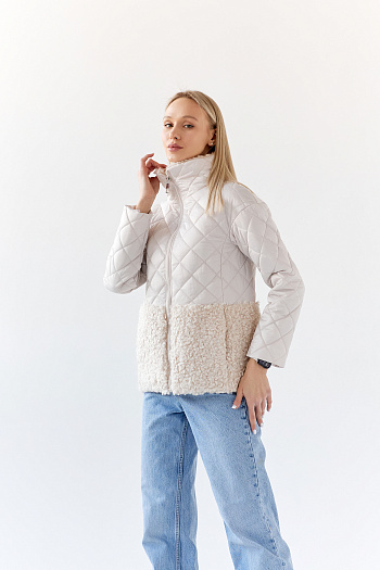 5 Куртка женская демисезонная 24130 (айвори)