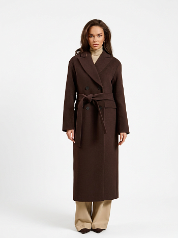 2 Пальто женское демисезонное 26102 (шоколад)