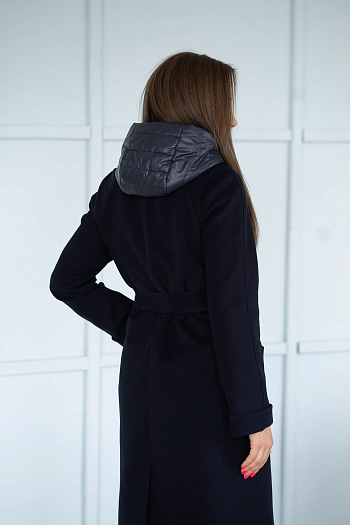 2 Пальто женское демисезонное 23557 (синий)