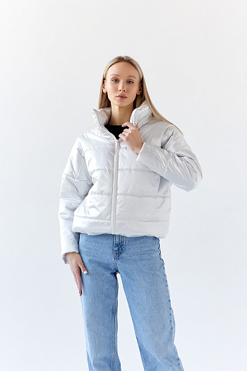 8 Куртка женская демисезонная 26750 (жемчужный)