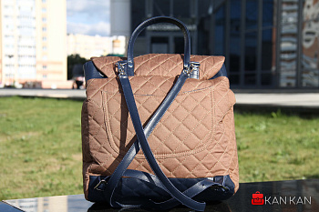 2 Рюкзак S0013Б Беж.+ син.