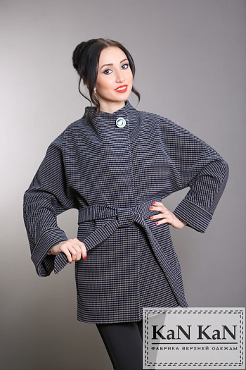 2 Пальто 14146-741  (синяя клетка) 