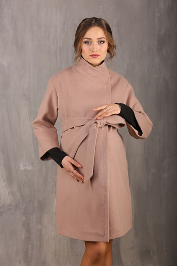 4 Пальто для беременных 18610-449  (кофе) 