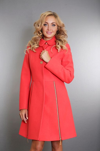2 Пальто 1555-360  (коралл) 