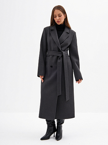 Пальто женское демисезонное 26880 (базальт/рубчик)
