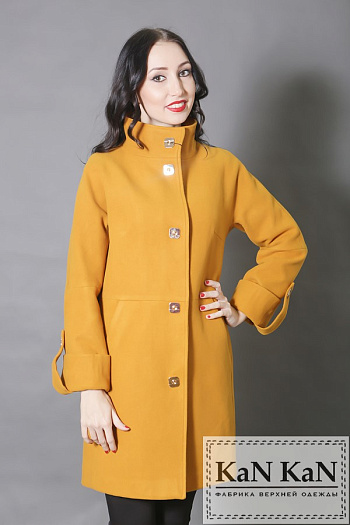 3 Пальто 1508-681  (горчица) 