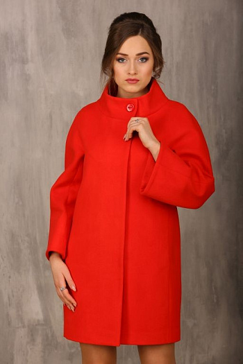 4 Пальто женское демисезонное 16301-890  (красный) 