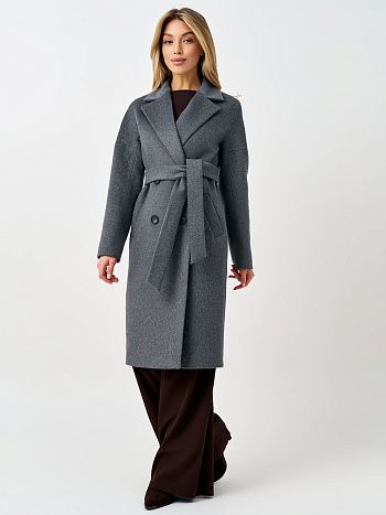 3 Пальто женское демисезонное 22971 (серый ворсовый)