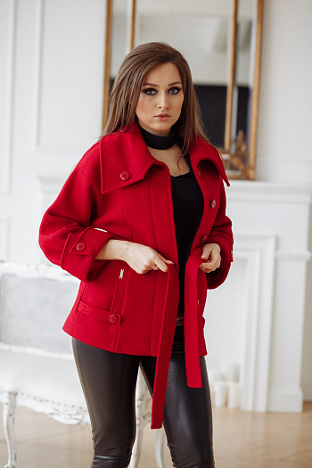 2 Пальто 19012 (красный)