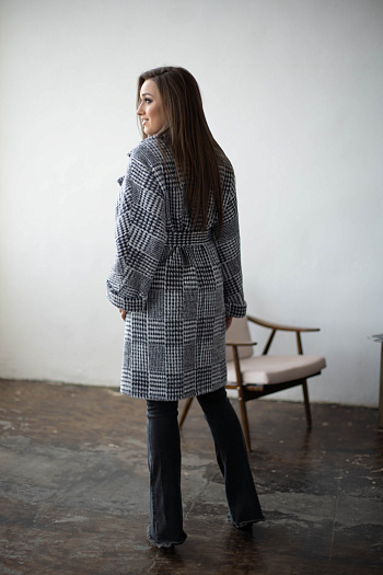 2 Пальто женское демисезонное 22480  (grey) 