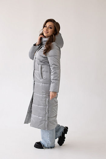 2 Куртка женская демисезонная 22650 (silver)