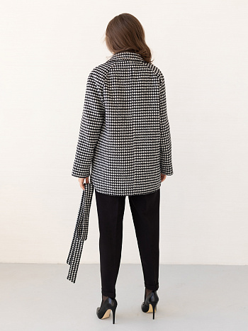 3 Пальто женское демисезонное 25010 (черно-белый)