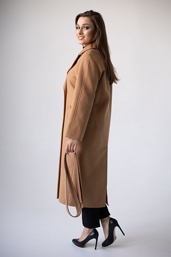 2 Пальто женское демисезонное 23110 (кэмел)
