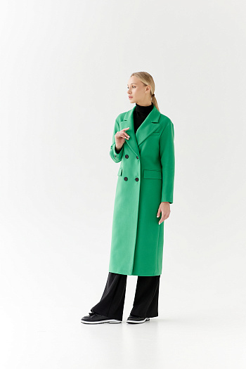 3 Пальто женское демисезонное 24102 (зеленый)
