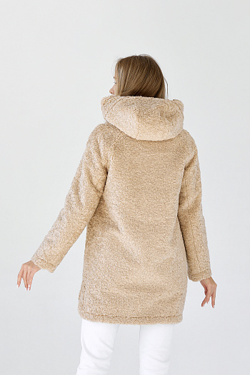 4 Шубка утеплённая 25552 (кэмел/экомех)