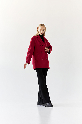 5 Пальто женское демисезонное 26200 (вино)
