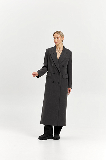 2 Пальто женское демисезонное 26830 (базальт/рубчик)