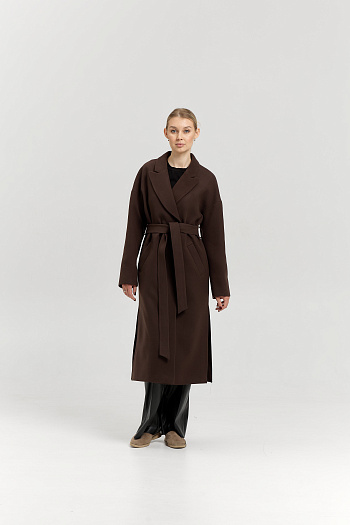 3 Пальто женское демисезонное 26820 (шоколад)