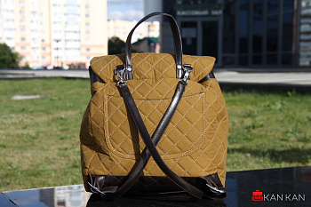 2 Рюкзак S0013М Горчица+коричн.