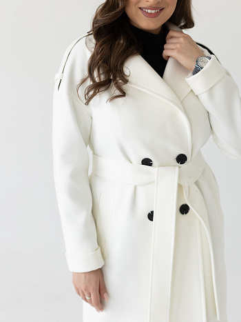 7 Пальто женское демисезонное 23540 (белый)