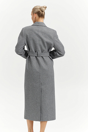 7 Пальто женское демисезонное 26326 (пепельный/ёлочка)