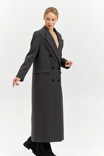 11 Пальто женское демисезонное 26830 (базальт/рубчик)
