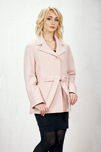 2 Пальто женское демисезонное 19104  (персик) 