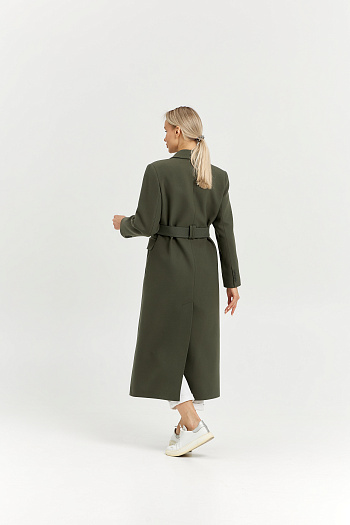 2 Пальто женское демисезонное 26326 (хаки)