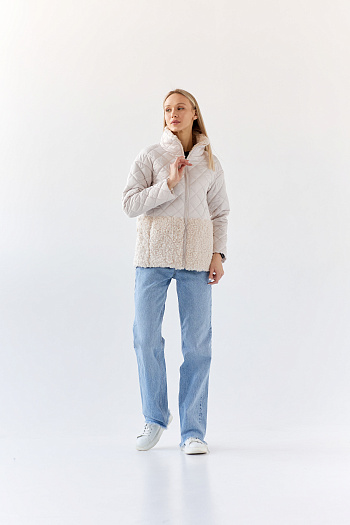 6 Куртка женская демисезонная 24130 (айвори)