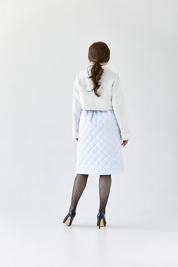 2 Пальто женское демисезонное 25814 (белый)