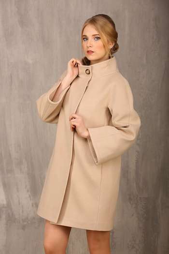 4 Пальто женское демисезонное 16301-049  (св.беж) 