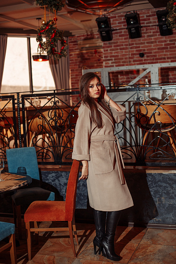 2 Пальто 20905  (бежевый) 