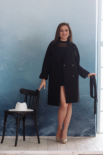 4 Пальто женское демисезонное 22480  (черный) 