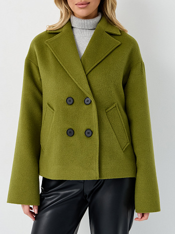 4 Пальто женское демисезонное 27332 (лайм ворсовый)